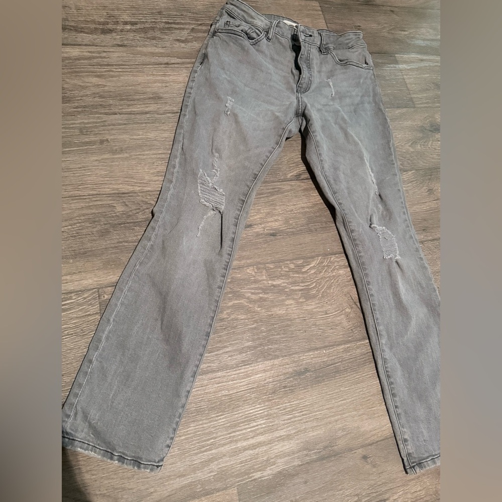 Warp + Weft Gray Straight Leg Jeans